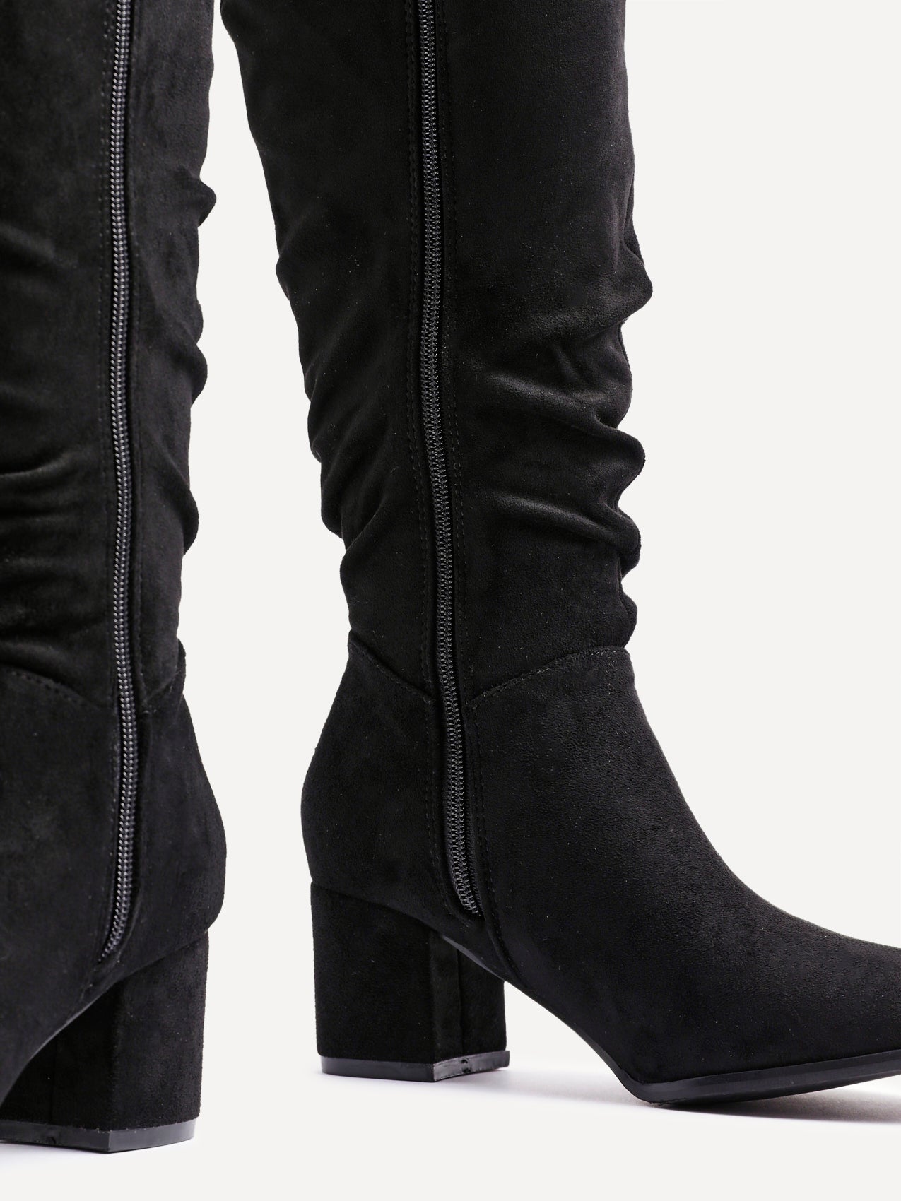Margot Black Long Heeled Boots