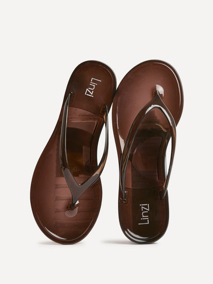 Marine Brown Jelly Flip Flops