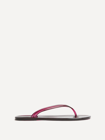 Marine Burgundy Jelly Flip Flops