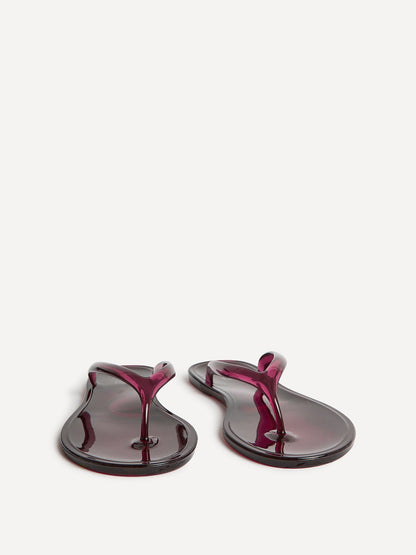 Marine Burgundy Jelly Flip Flops