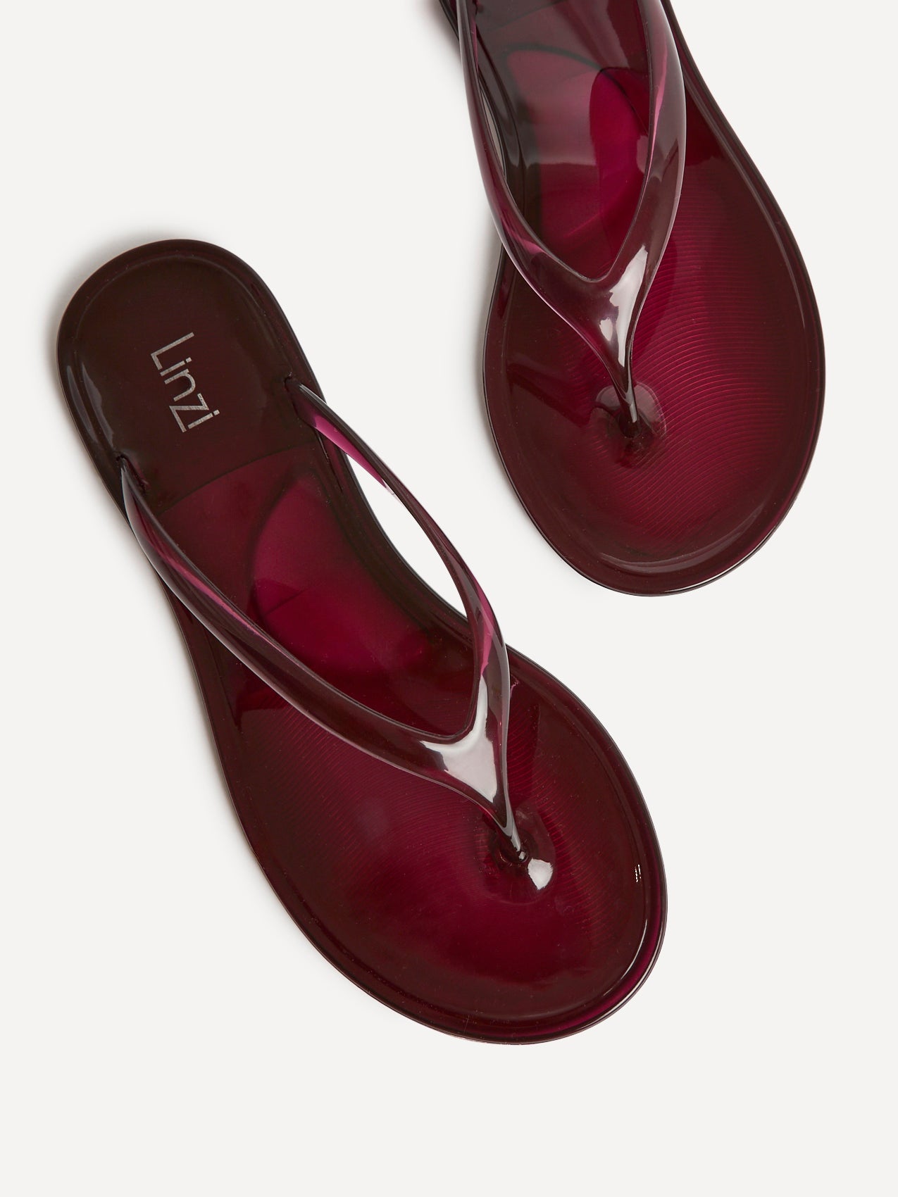 Marine Burgundy Jelly Flip Flops