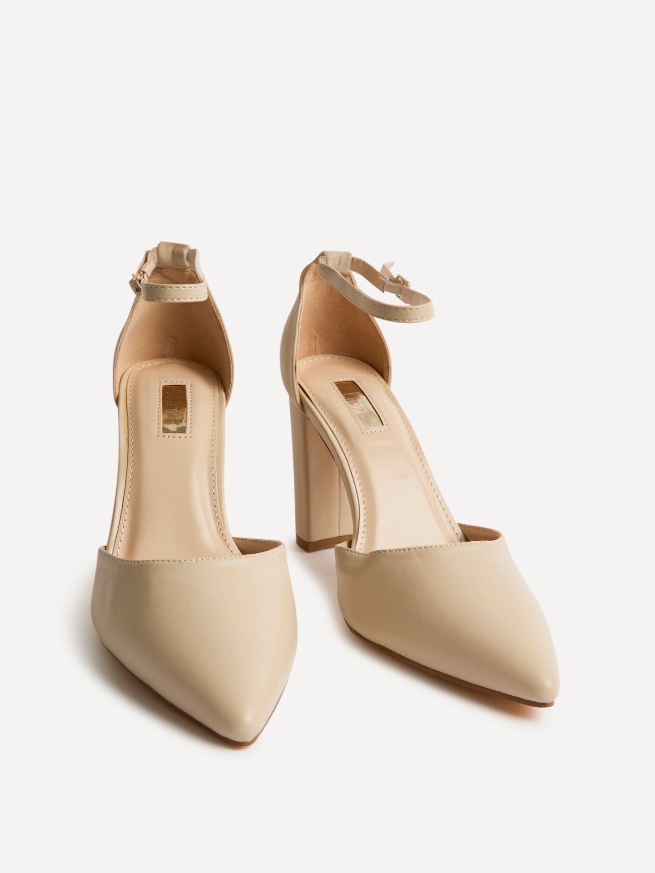 Marlie Nude Faux Leather Court Heels
