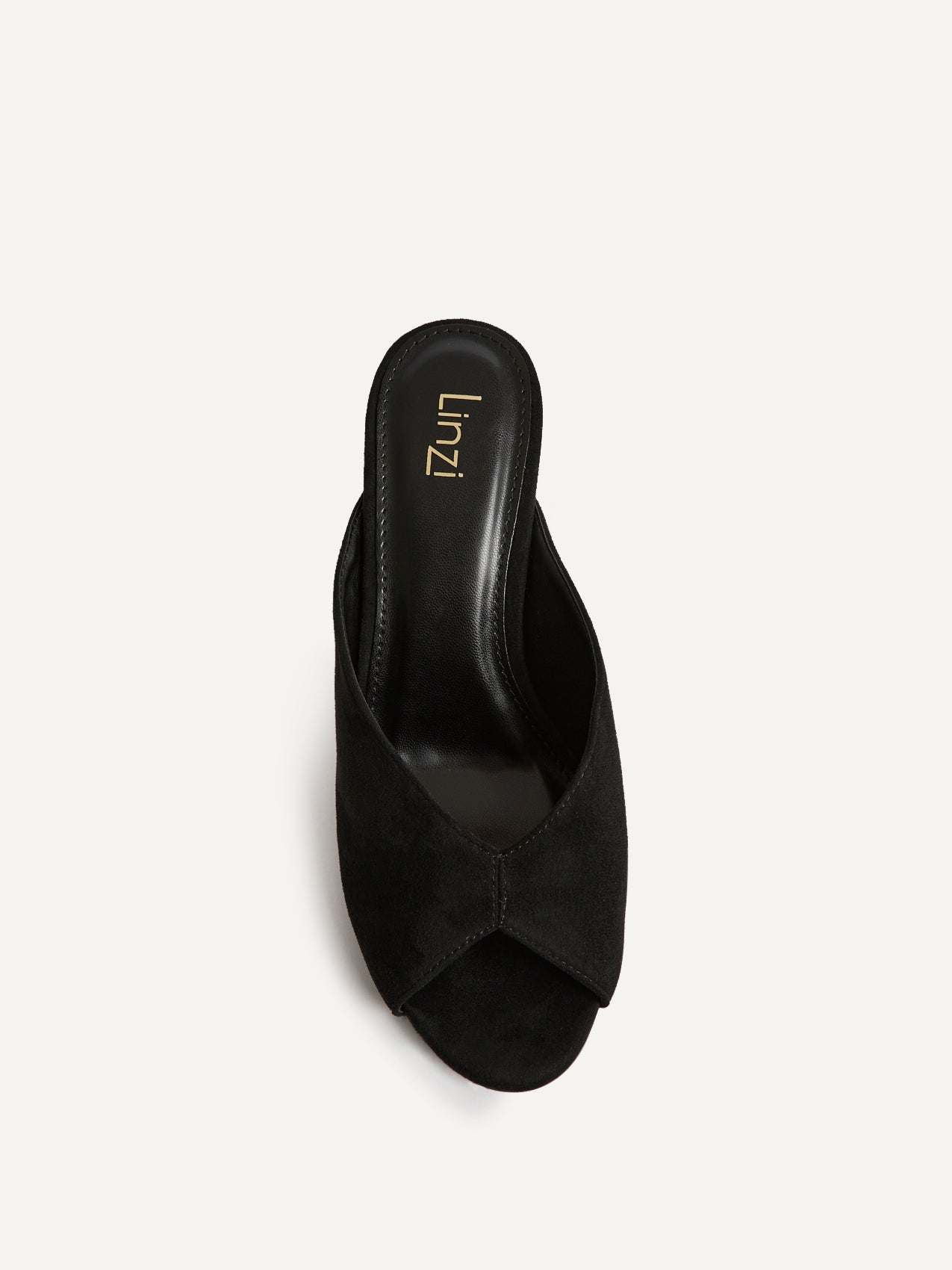 Marseille Black Peep Toe Mule Heels