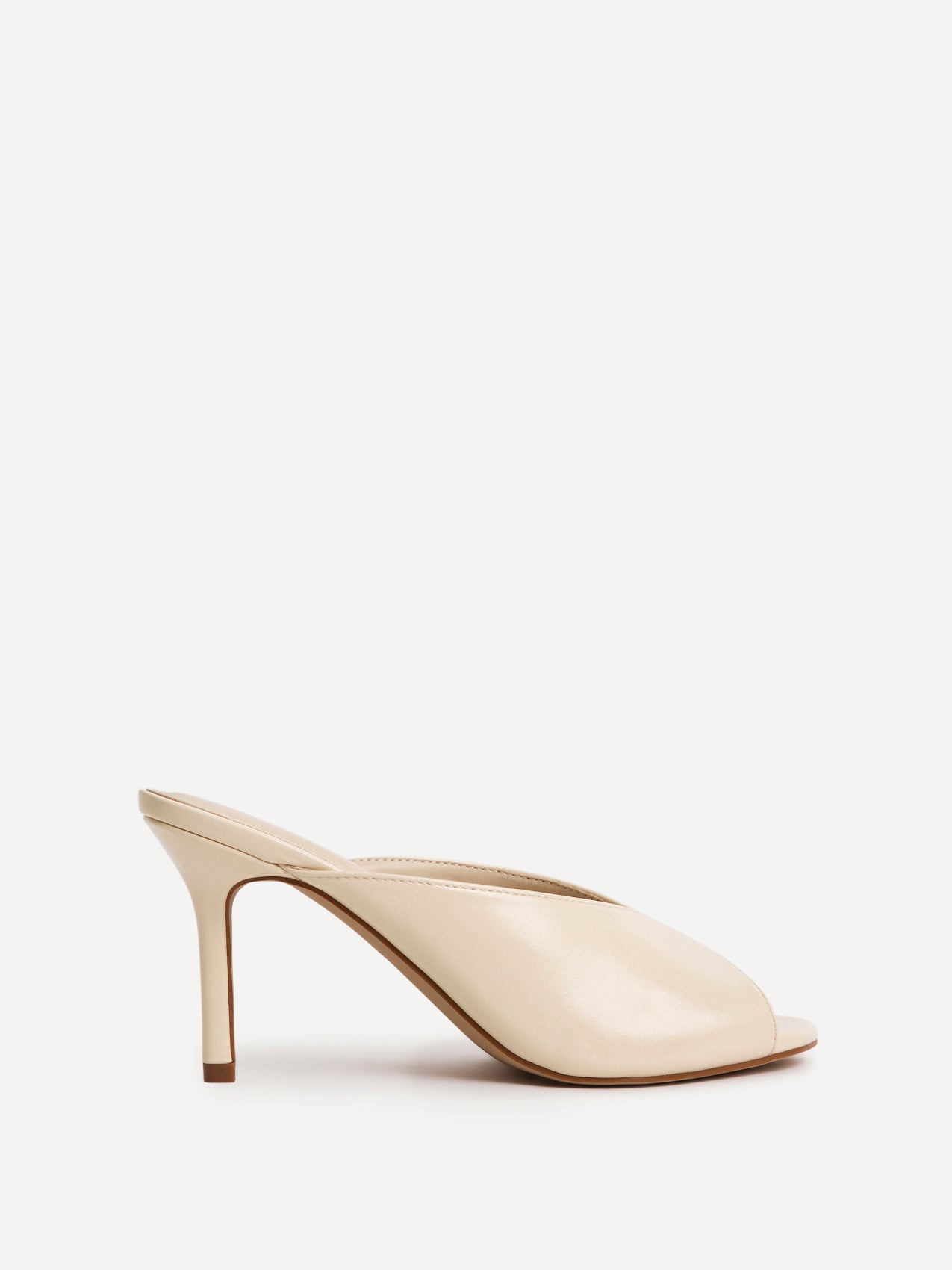 Marseille Ivory Peep Toe Mule Heels