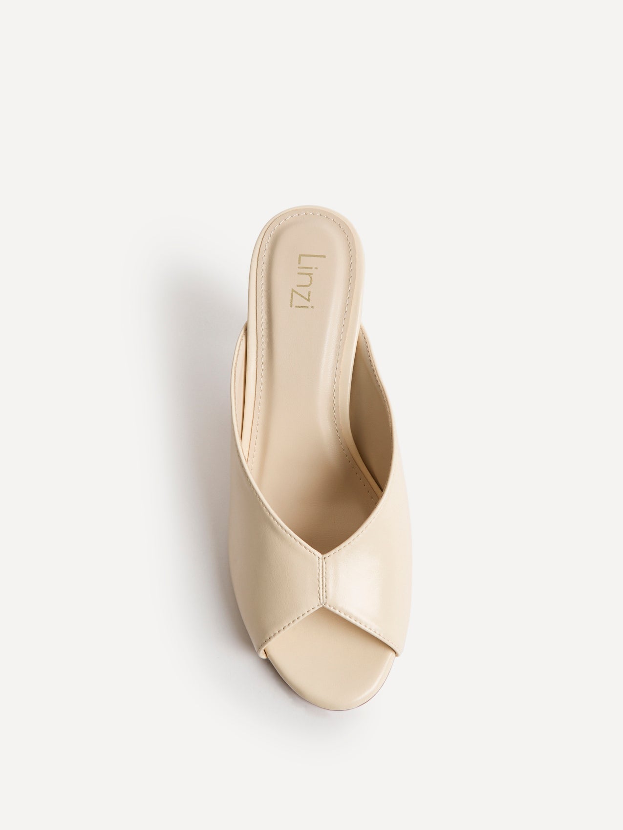 Marseille Ivory Peep Toe Mule Heels