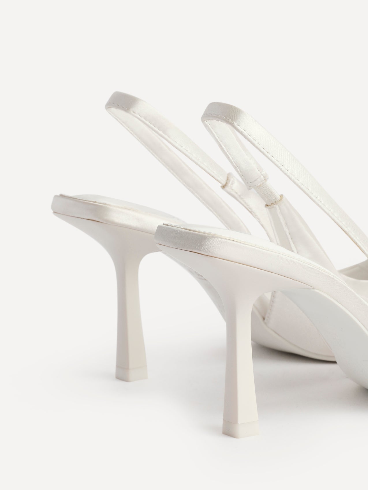 Matched Bridal Ivory Satin Court Heels