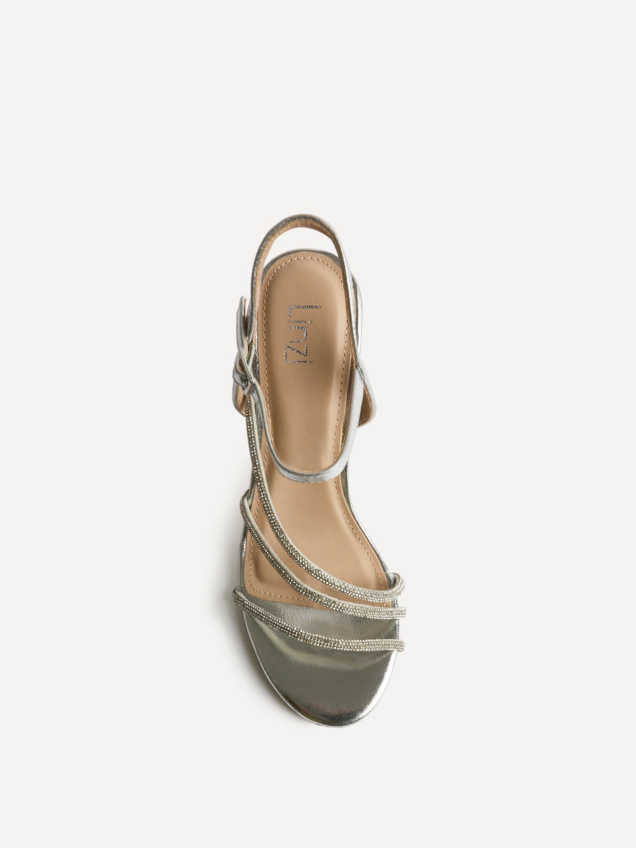Matilda Silver Diamante Block Heels