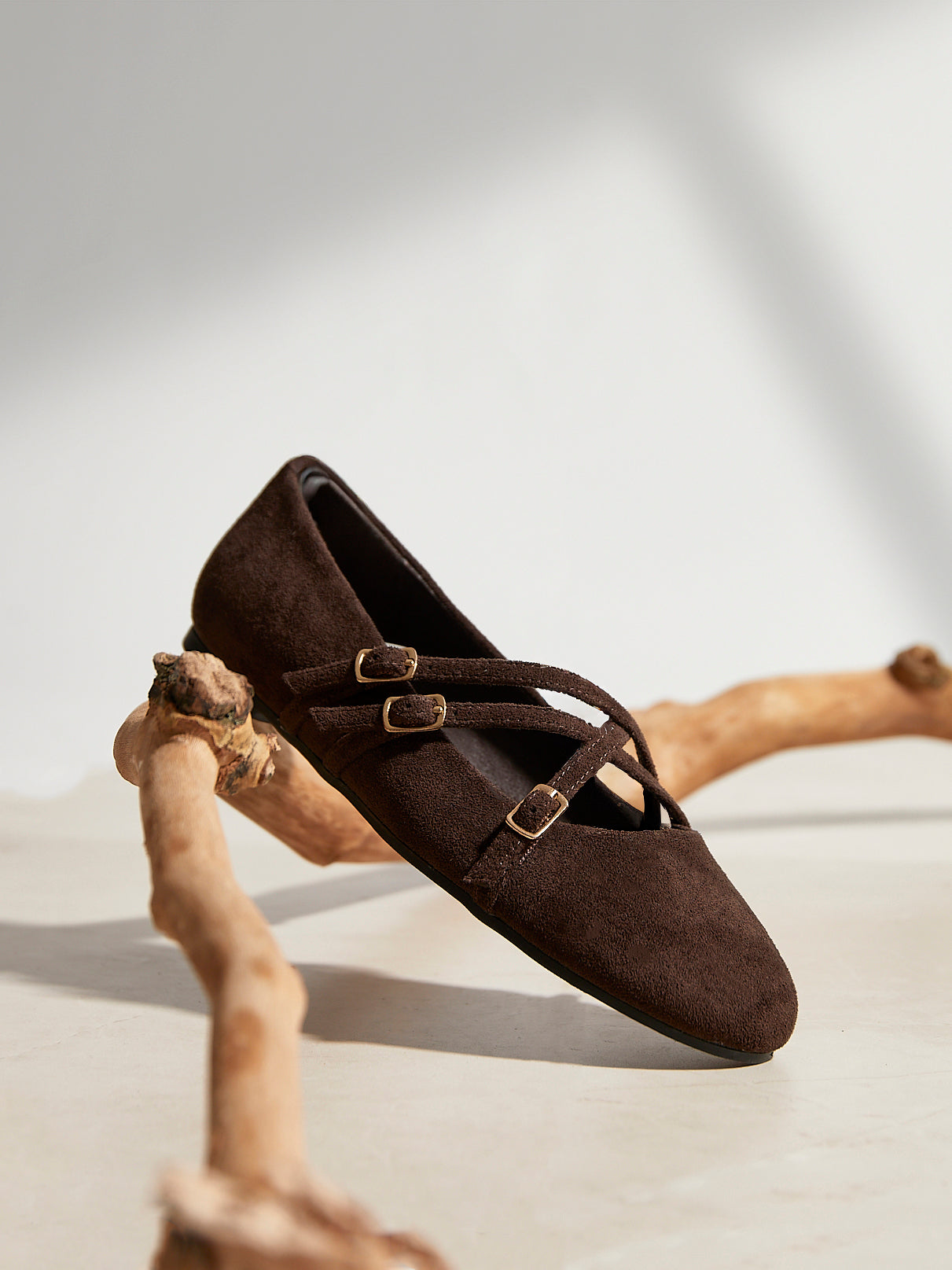 Matrix Brown Mary Jane Flats