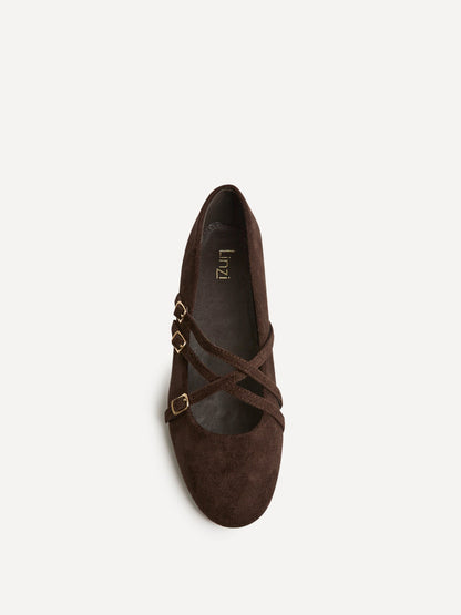 Matrix Brown Mary Jane Flats