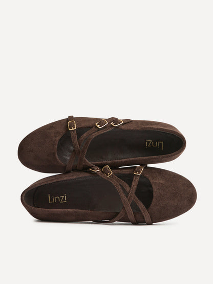 Matrix Brown Mary Jane Flats