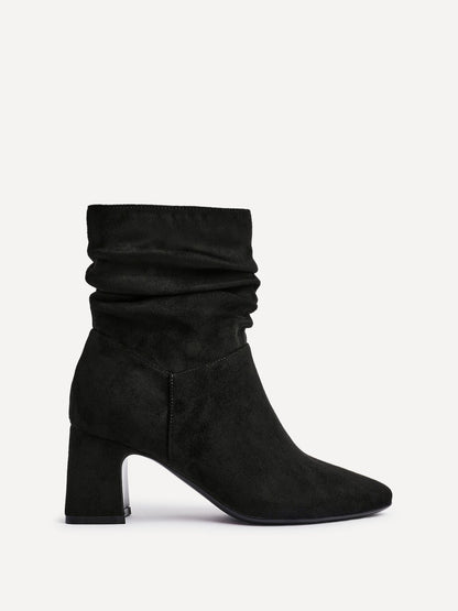 Maven Black Block Heeled Ankle Boots