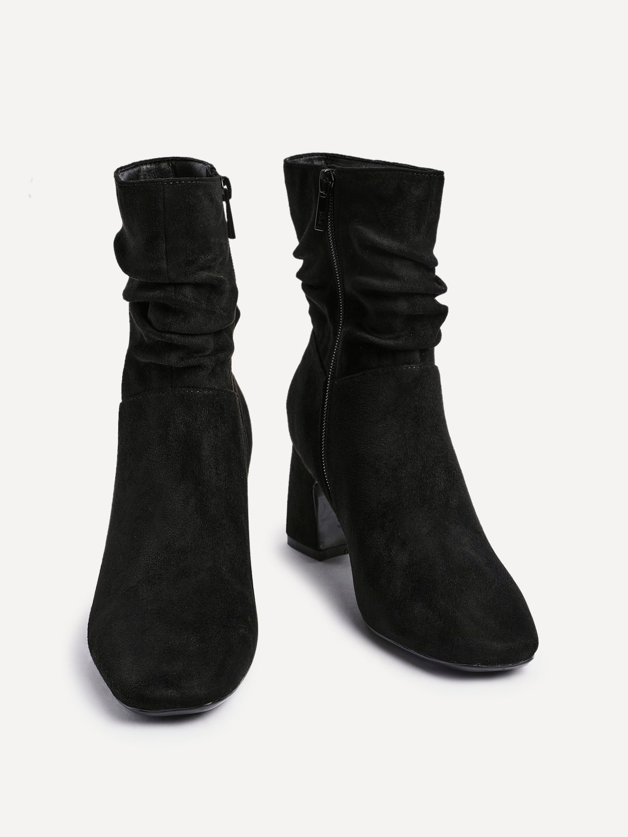 Maven Black Block Heeled Ankle Boots