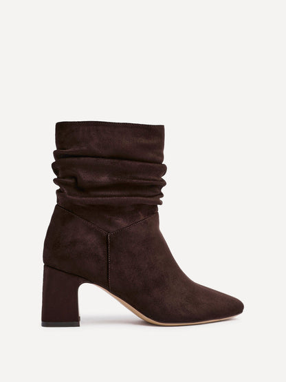 Maven Brown Block Heeled Ankle Boots