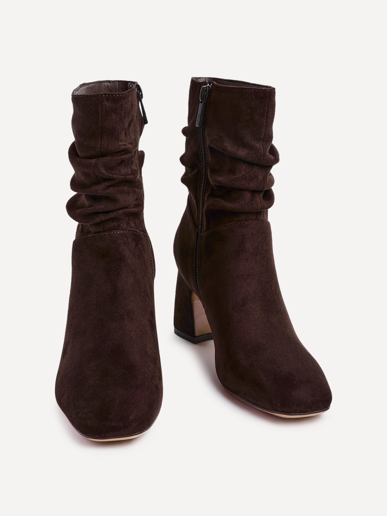 Maven Brown Block Heeled Ankle Boots