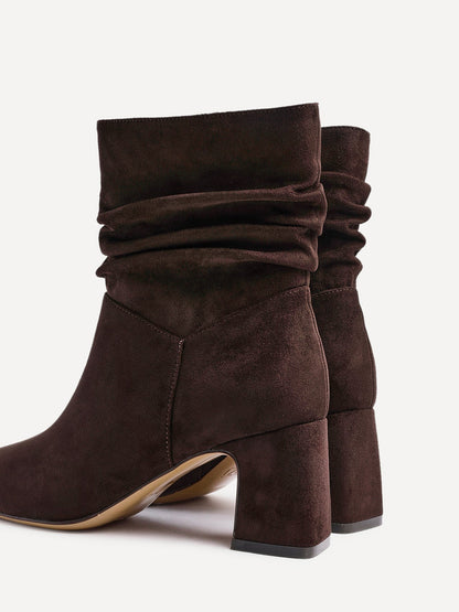 Maven Brown Block Heeled Ankle Boots