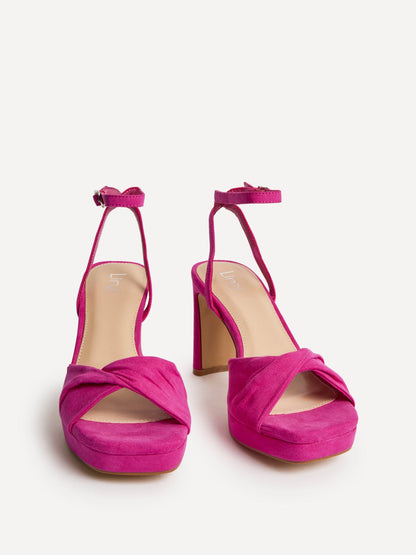 Mavie Fuchsia Platform Heeled Sandals