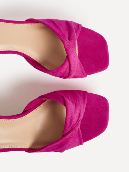 Mavie Fuchsia Platform Heeled Sandals