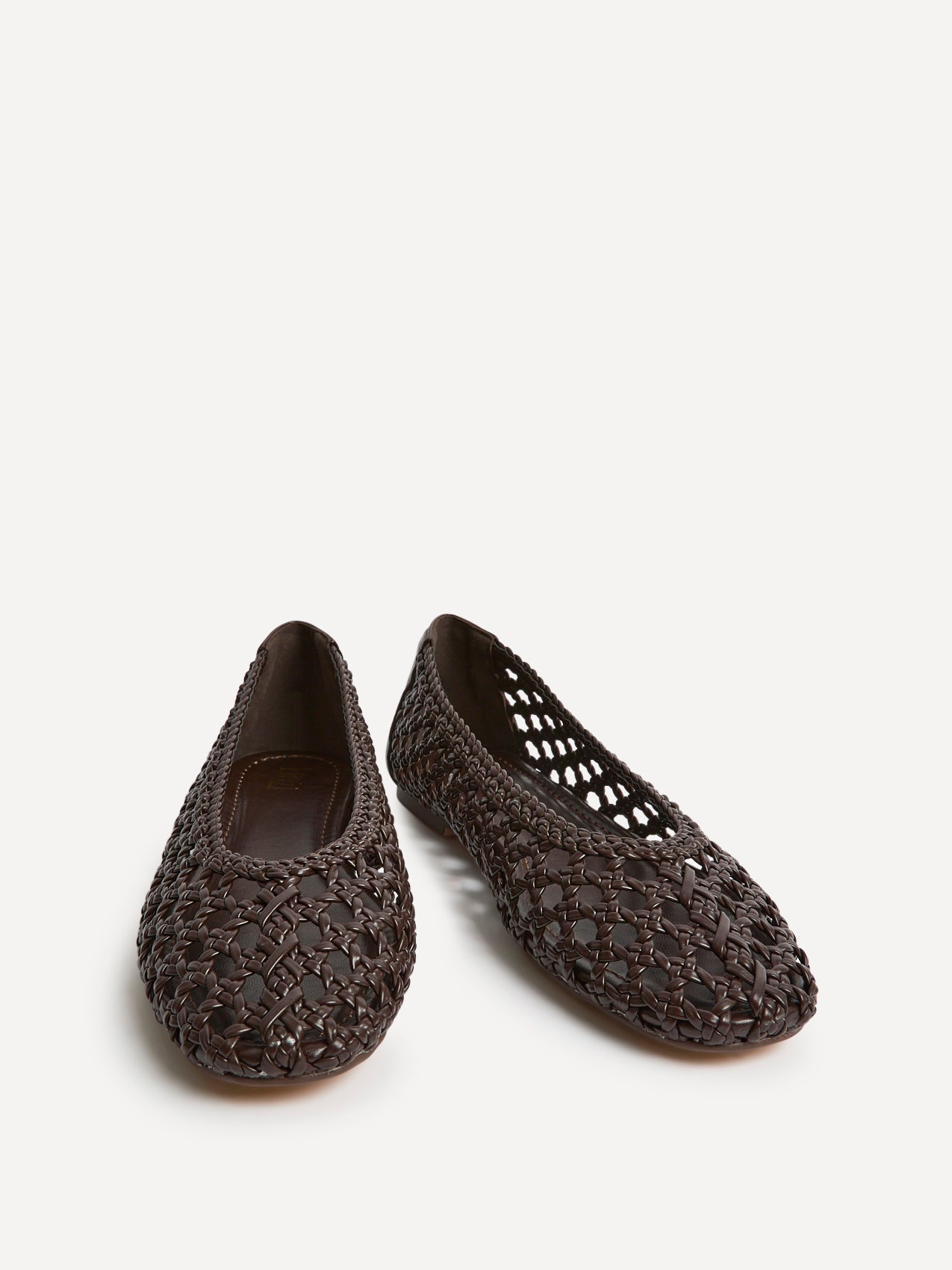 Melina Brown Handwoven Ballet Flats