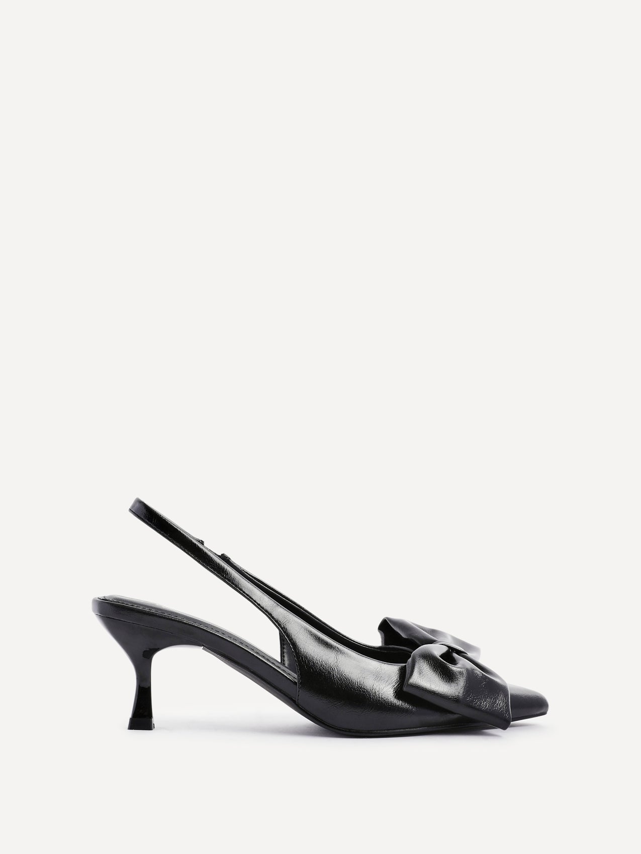 Merlot Black Bow Court Heels