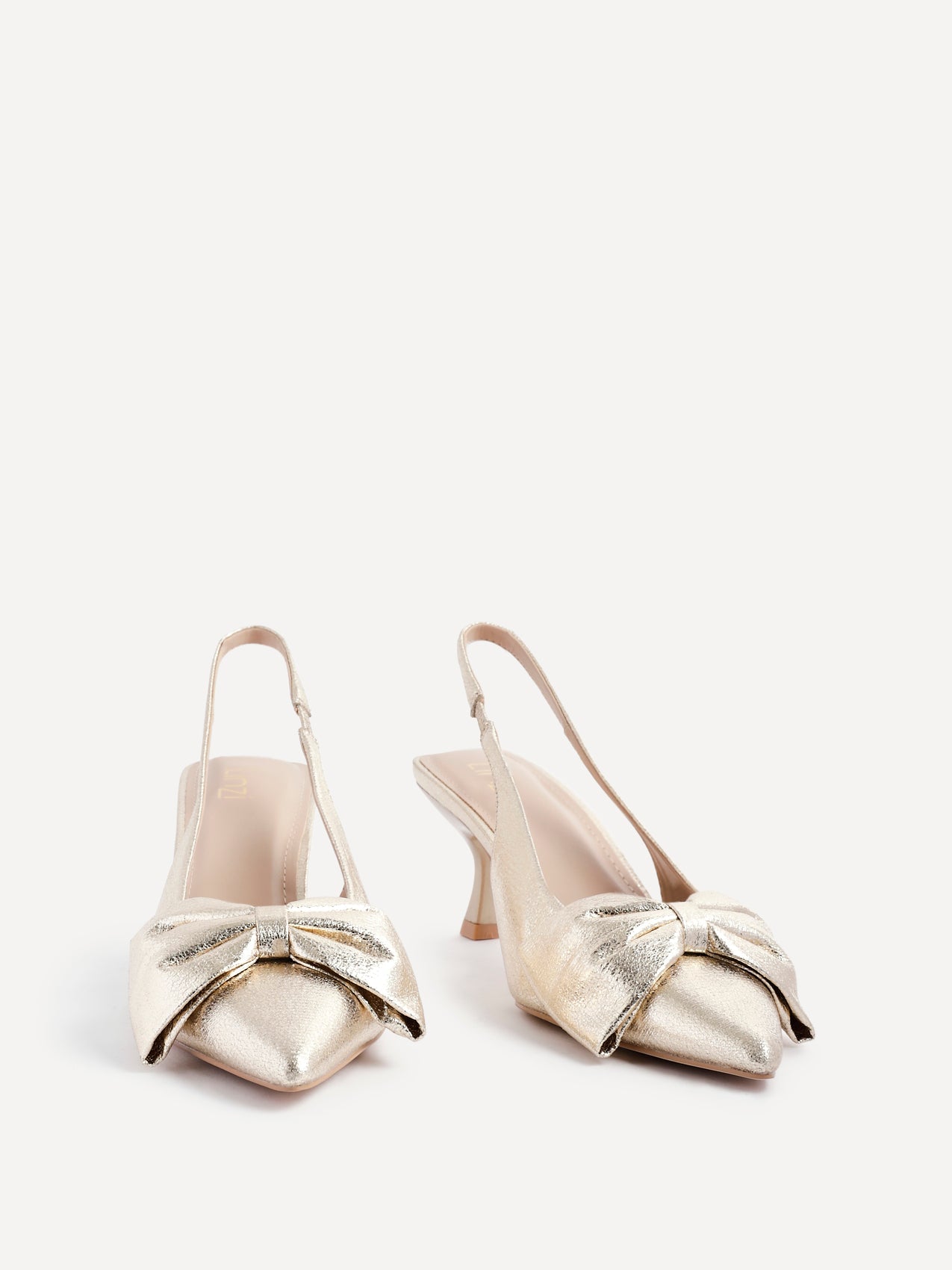 Merlot Gold Bow Court Heels