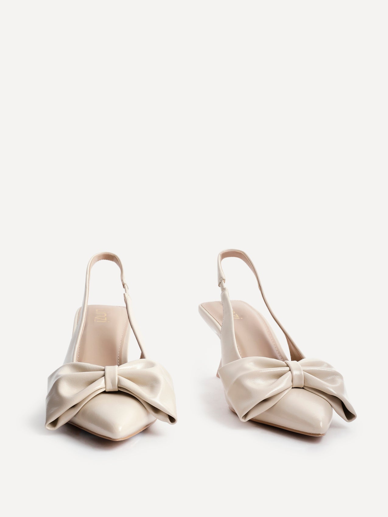 Merlot Nude Bow Court Heels