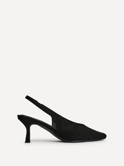 Method Black Square Toe Court Heels