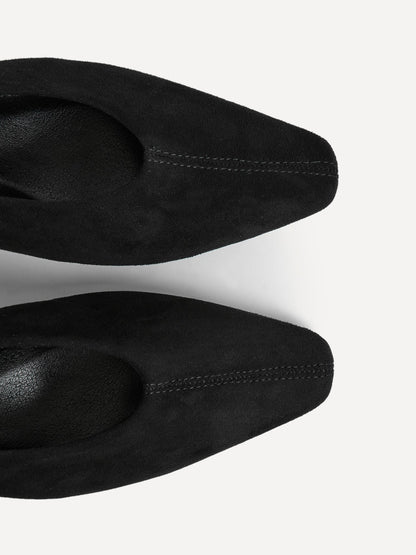 Method Black Square Toe Court Heels