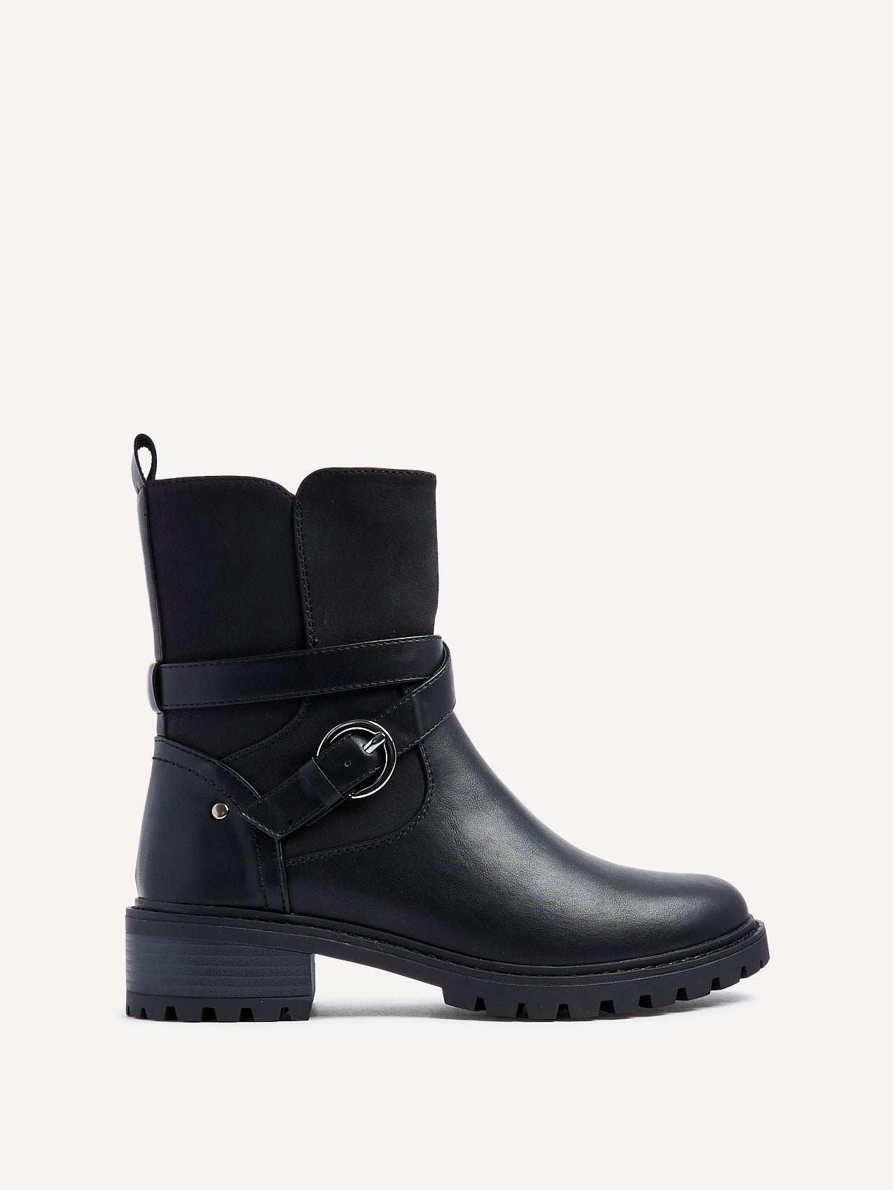 Metro Black Chunky Ankle Boots
