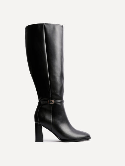 Midtown Black Long Heeled Boots