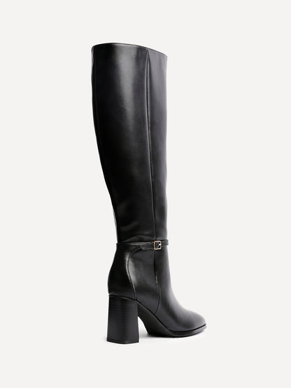 Midtown Black Long Heeled Boots
