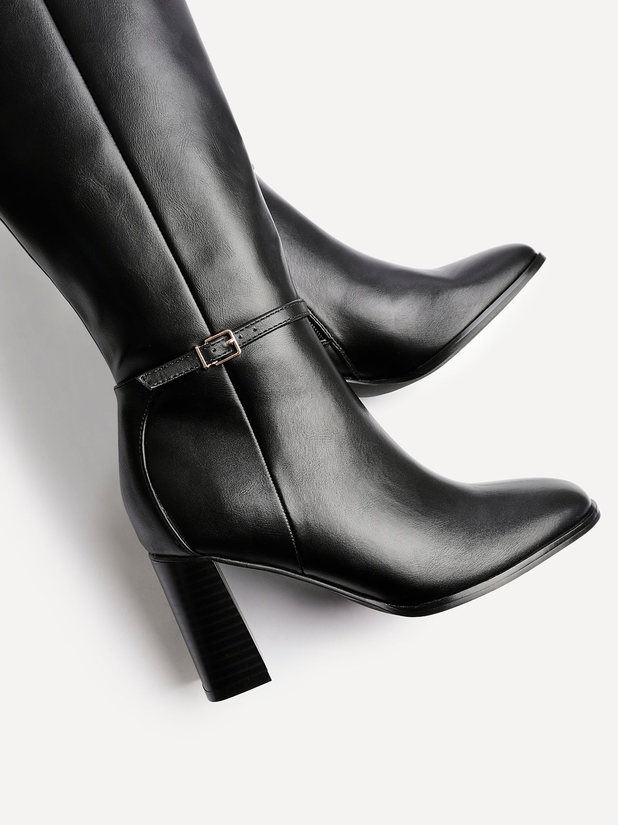Midtown Black Long Heeled Boots
