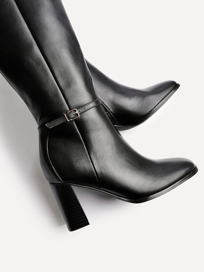 Midtown Black Long Heeled Boots