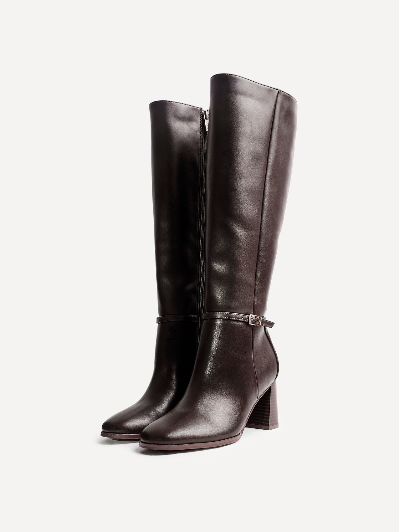 Midtown Brown Long Heeled Boots