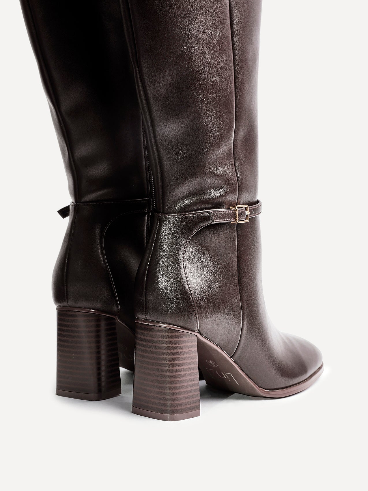 Midtown Brown Long Heeled Boots