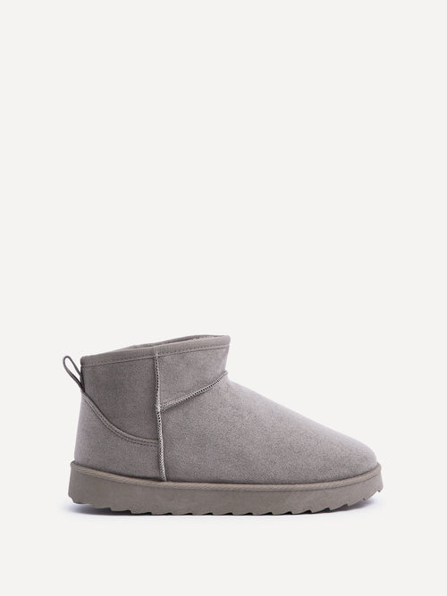 Ultra Mini Addy Ash Grey Fur Ankle Boots