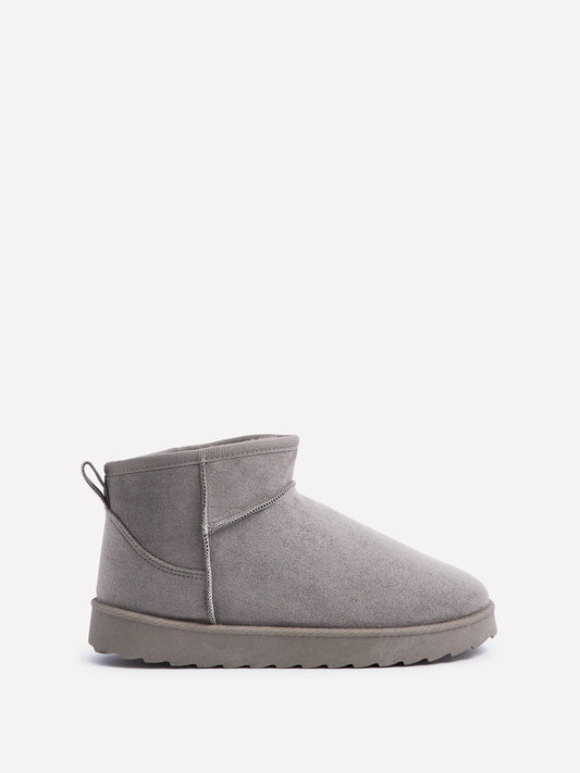 Ultra Mini Addy Ash Grey Fur Ankle Boots