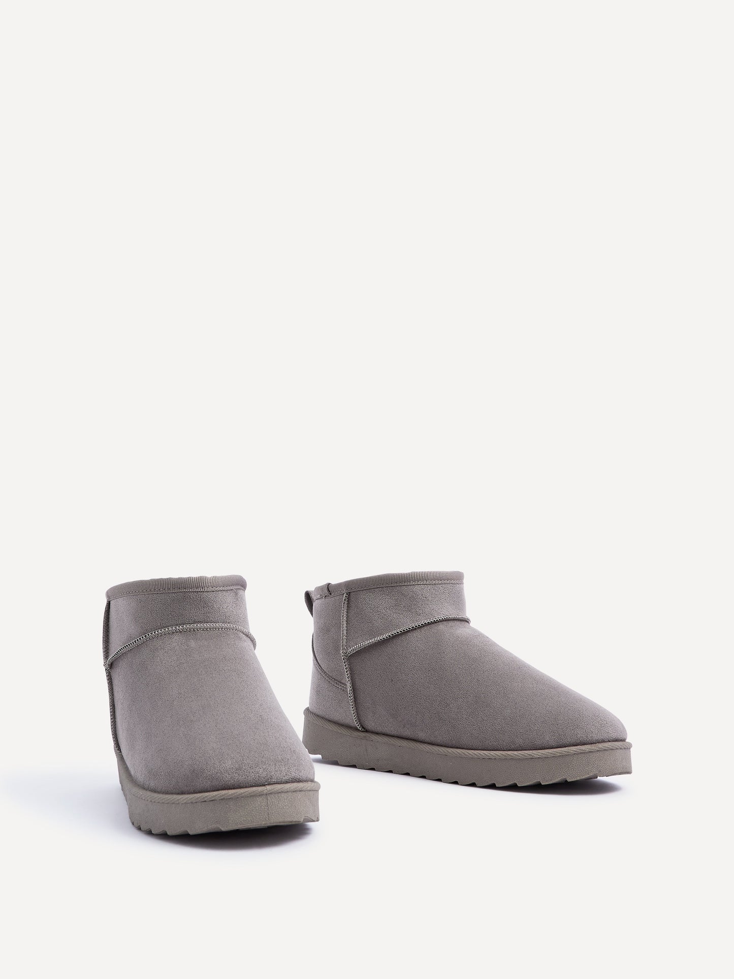 Ultra Mini Addy Ash Grey Fur Ankle Boots
