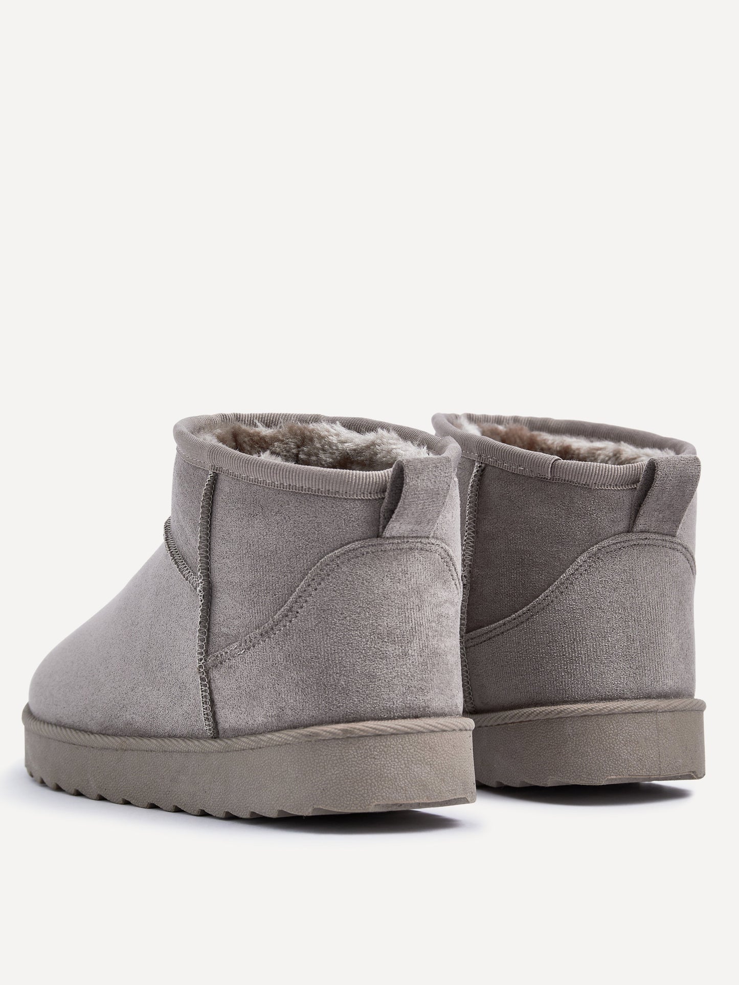Ultra Mini Addy Ash Grey Fur Ankle Boots
