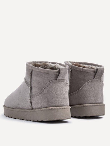 Ultra Mini Addy Ash Grey Fur Ankle Boots