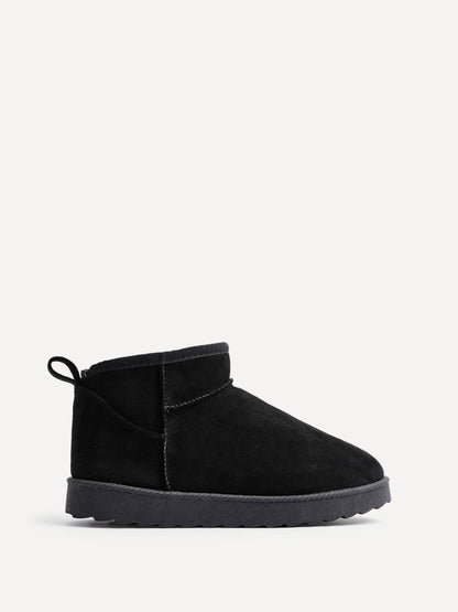 Ultra Mini Addy Black Fur Ankle Boots