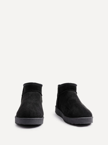 Ultra Mini Addy Black Fur Ankle Boots