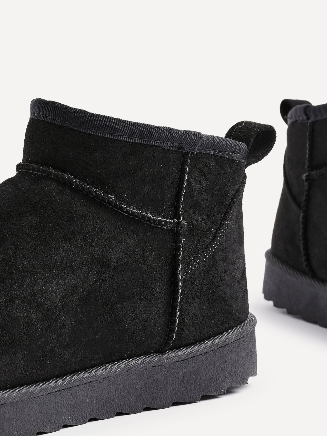 Ultra Mini Addy Black Fur Ankle Boots