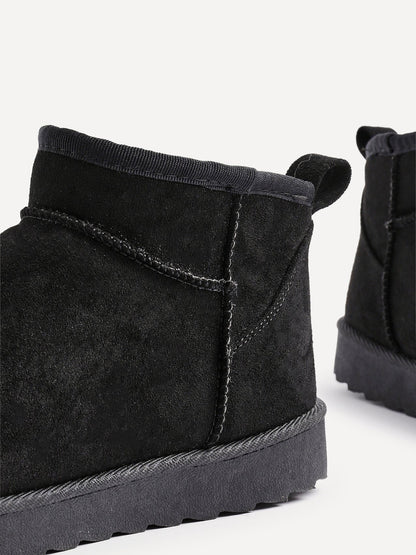 Ultra Mini Addy Black Fur Ankle Boots