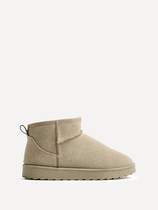 Ultra Mini Addy Khaki Fur Ankle Boots