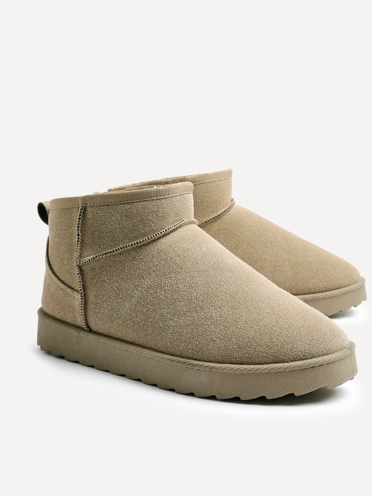 Ultra Mini Addy Khaki Fur Ankle Boots