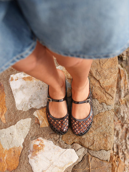 Mirage Brown Jelly Slip On Sandals