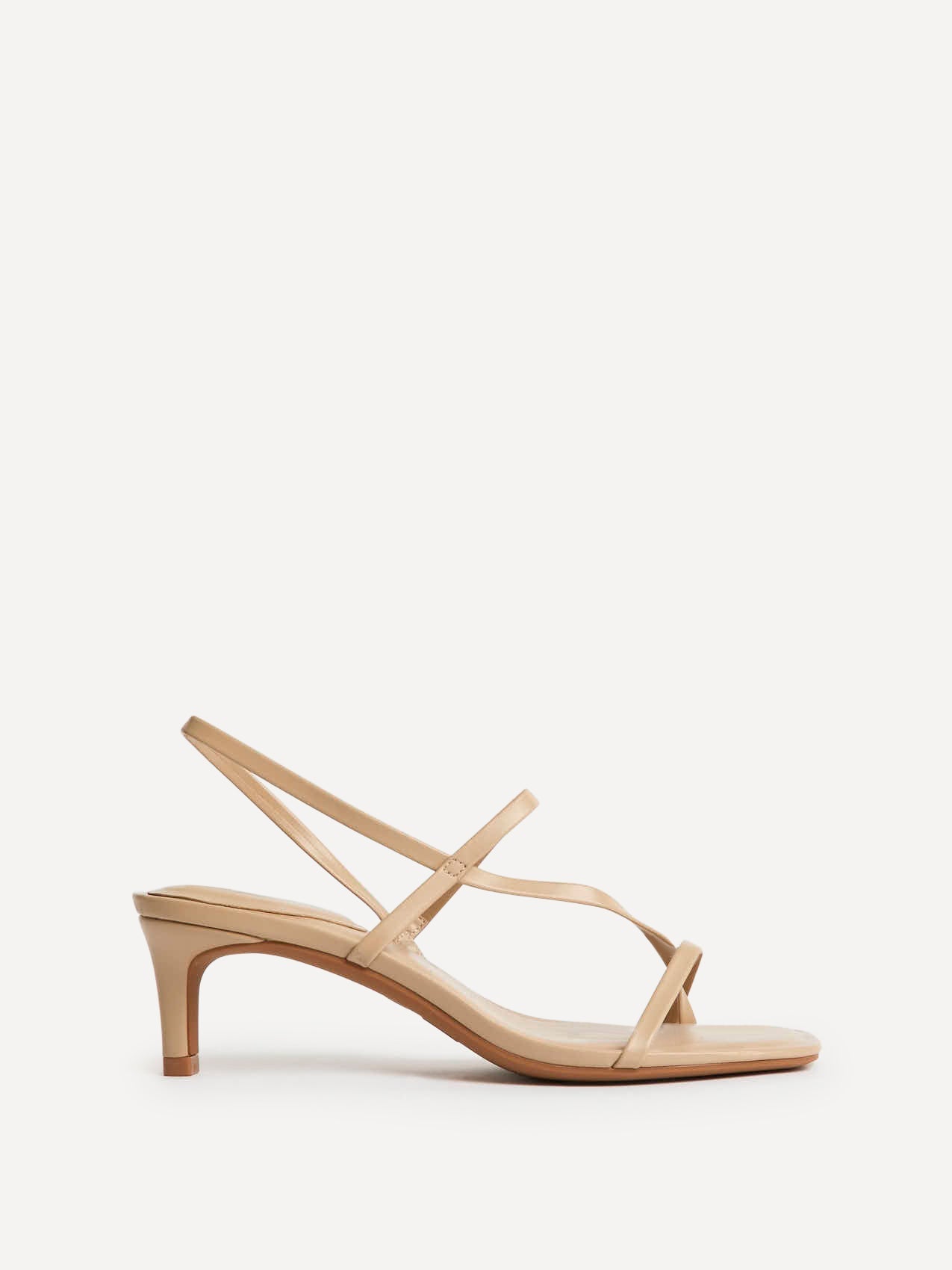 Mode Mocha Faux Leather Heeled Sandals