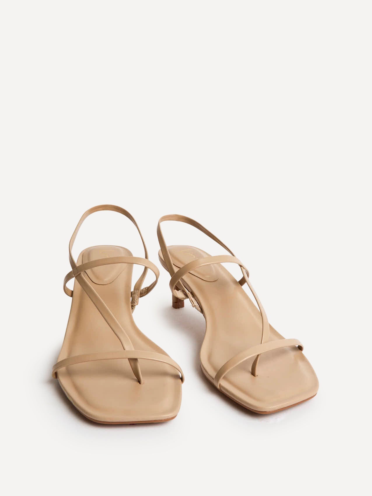 Mode Mocha Faux Leather Heeled Sandals