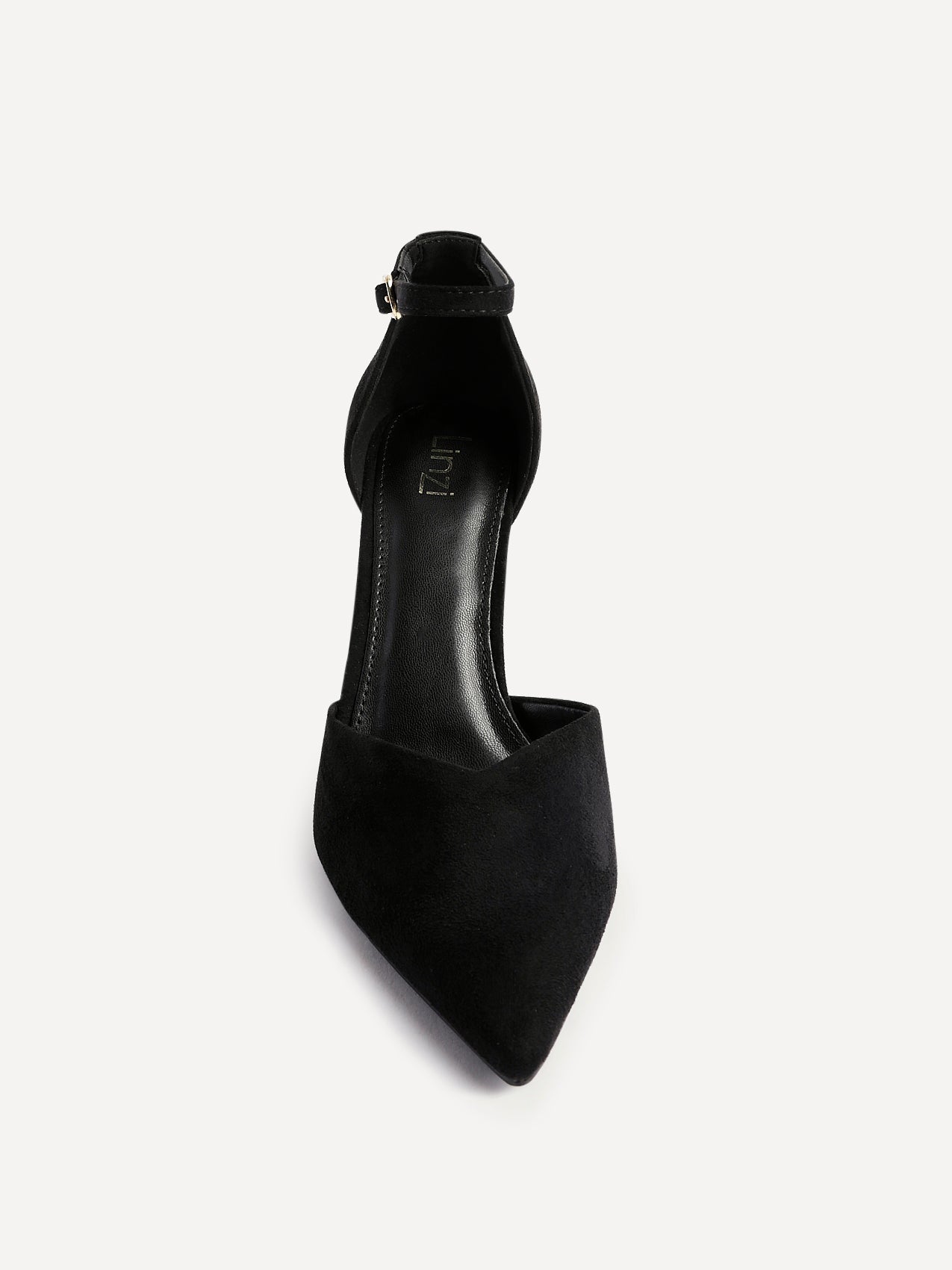 Moira Black Faux Suede V Cut Court Heels