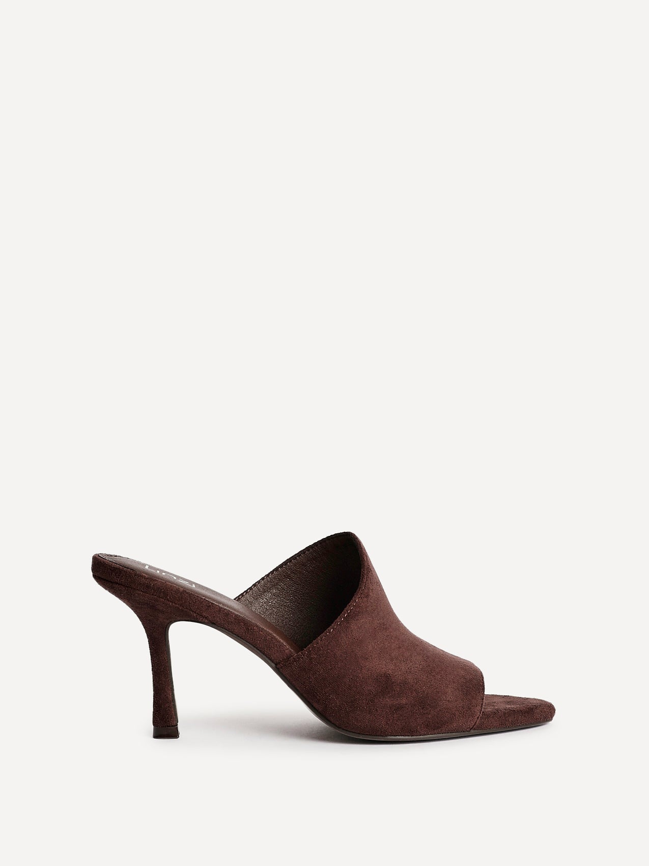 Monarch Brown Peep Toe Mule Heels